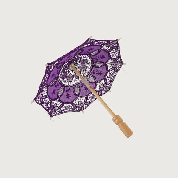 مظلة ديكور دانتيل ليلاس - بنفسجي