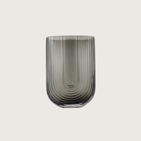 فازة زجاجية تانجو - رمادي