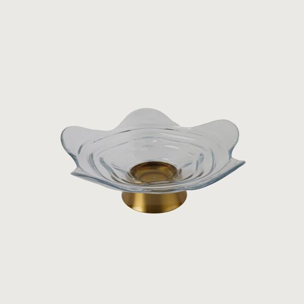 طبق تقديم غروز - شفاف وذهبي