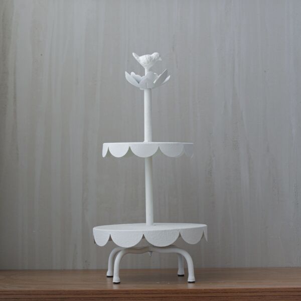 حامل كيك وحلويات 2 دور روزا