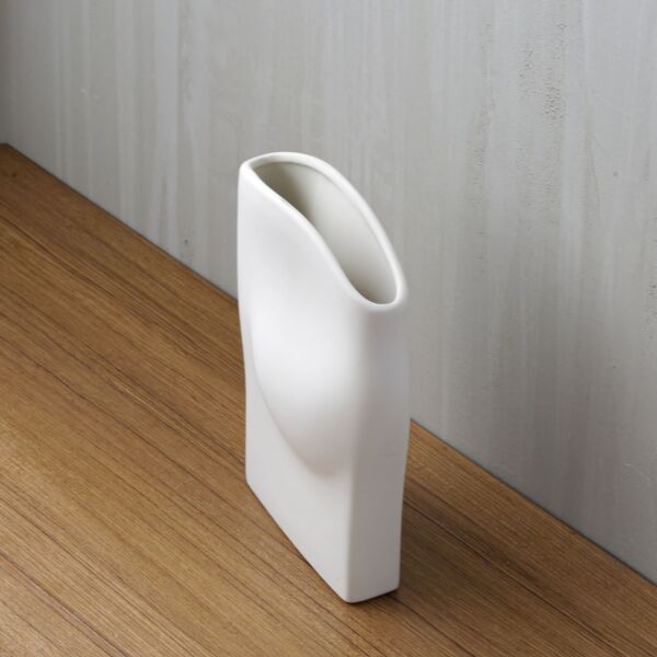 مزهرية رون - ابيض