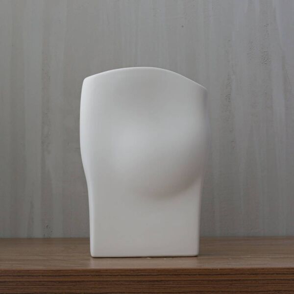 مزهرية رون - ابيض