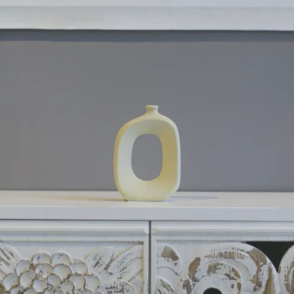 فازة دونتي صغيرة ستايل بوهيمي - ابيض