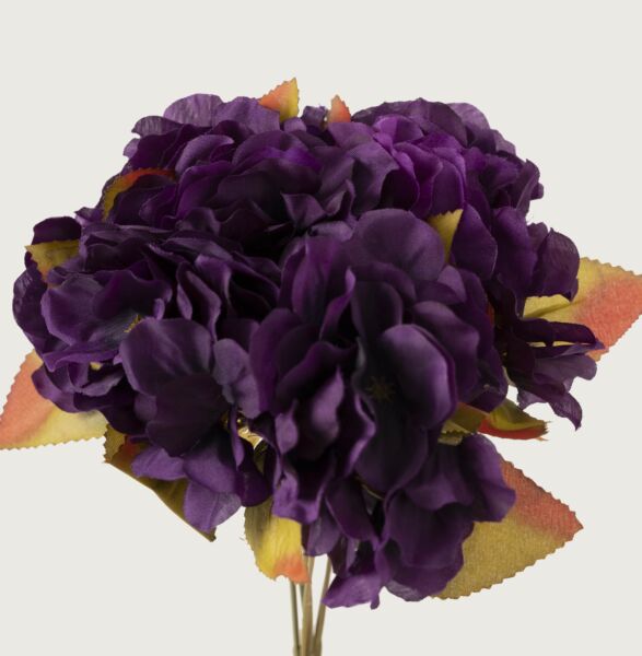 زهر صناعي وردهيدرنجا - ليلكي - 12 قطعة