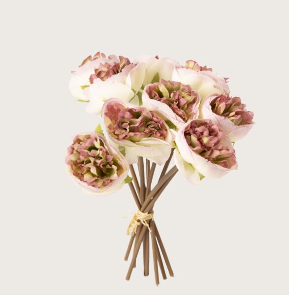 زهر صناعي وردة بيوني موف - 12 قطعة