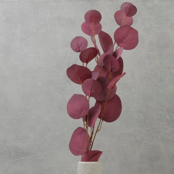 غصن كليبتوس صناعي - احمر - 12 قطعة