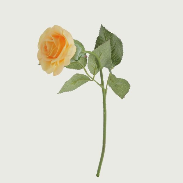 ورد صناعي صغير دايمون - اصفر - 12 قطعة