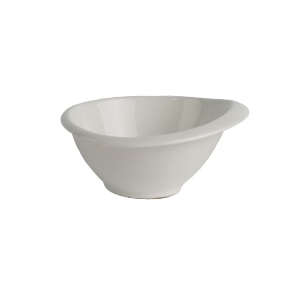 سلطانية تقديم عميق صيني سكوالو دروبليت 10x4 سم - ابيض