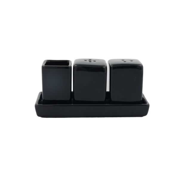 طقم ملح وفلفل مع صينية سكوالو