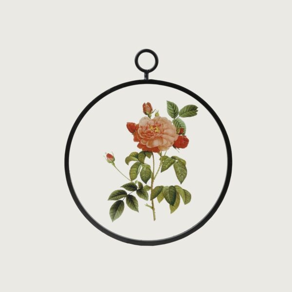 لوحة حائط زهرة - اسود