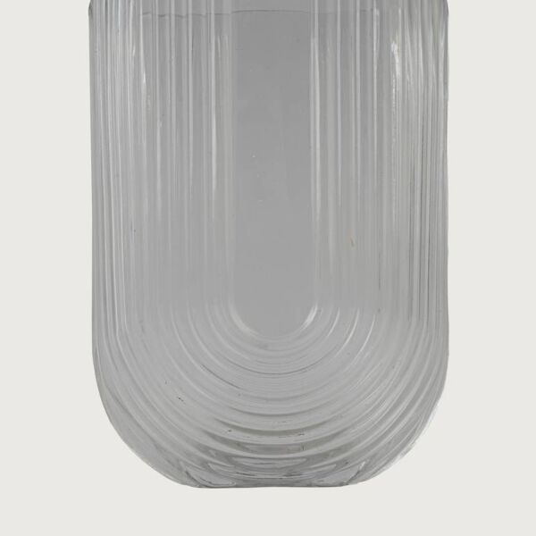 فازة زجاج شفاف اليك