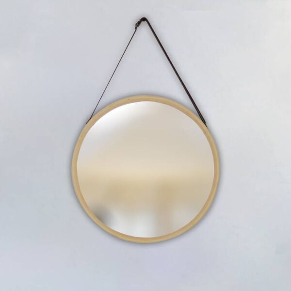 مراة بإطار خشبي بلانكا 38 سم