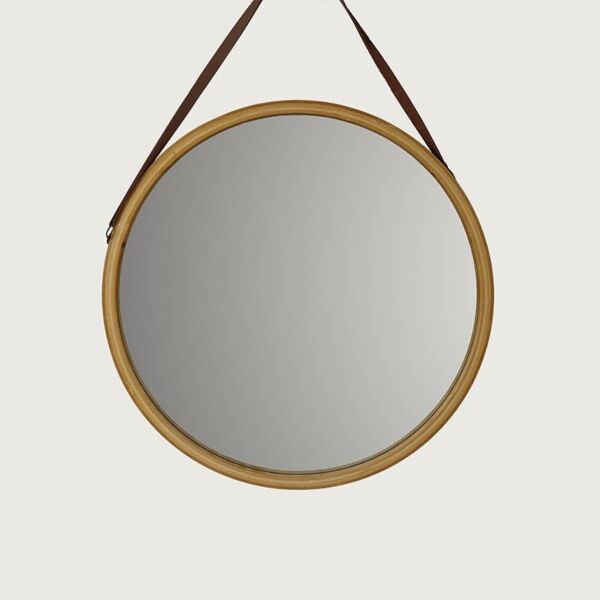 مراة بإطار خشبي بلانكا 45 سم