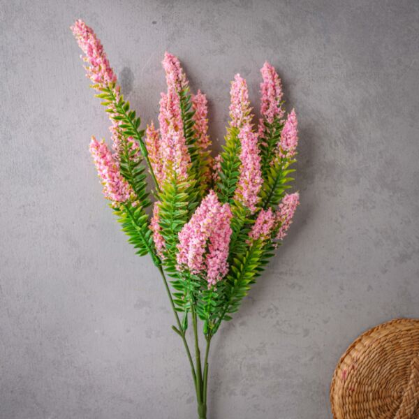 زهر صناعي بيرغ - أخضر ووردي - 12 قطعة