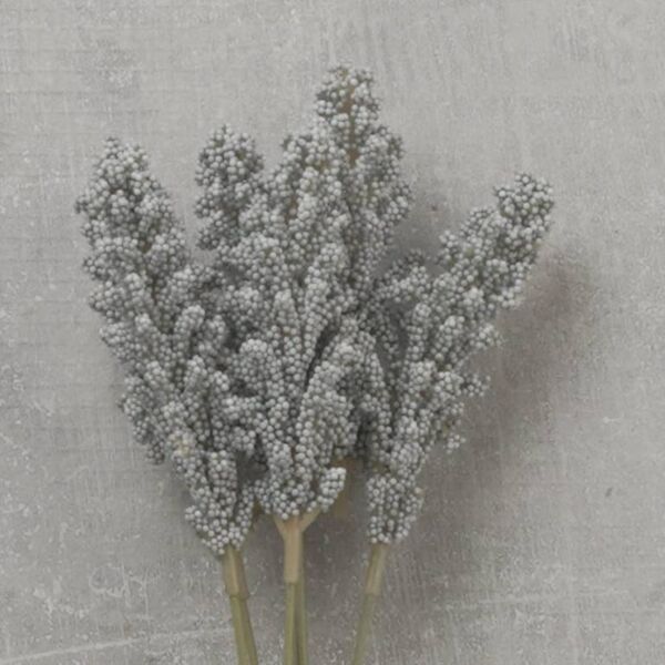 باقة زهور لافندر صناعية - رمادي