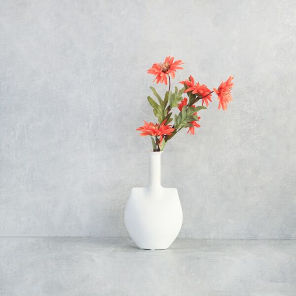 فرع وردة اكويليجيا كليمنتين - برتقالي - 12 قطعة