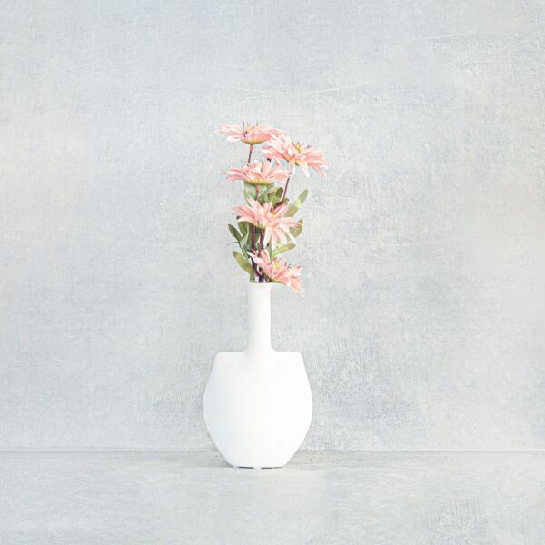 فرع زهرة أقحوان جربر - وردي - 12 قطعة