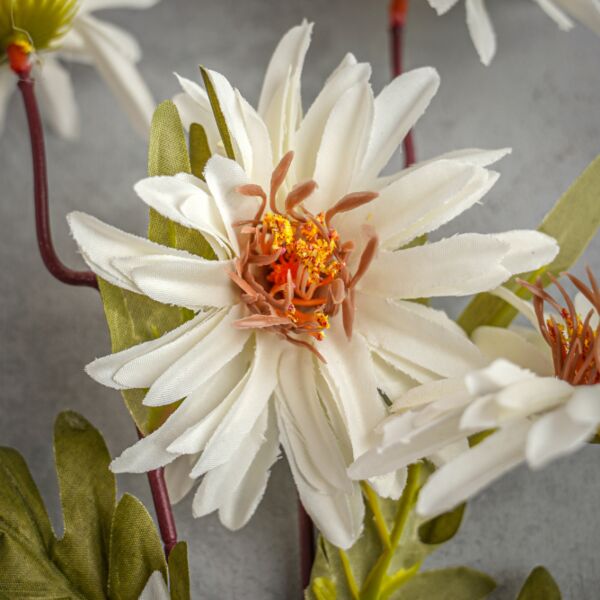 زهر صناعي ديزي - أبيض - 12 قطعة