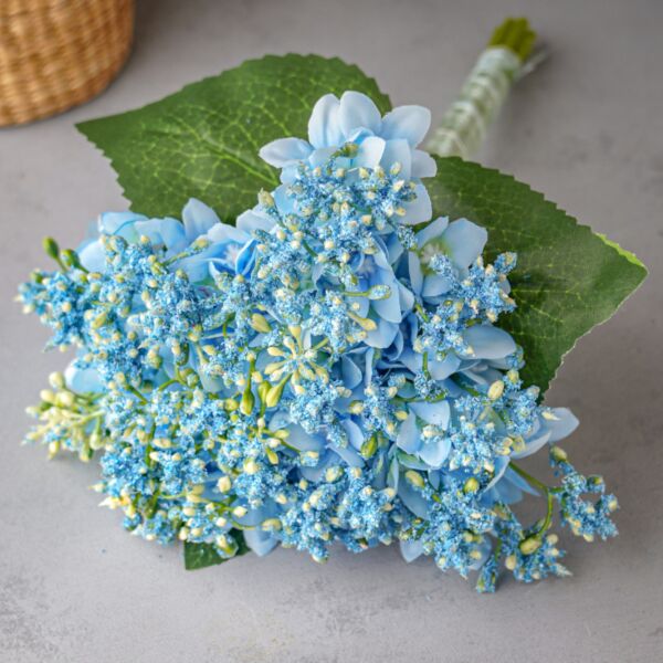 زهر صناعي ماشا - ازرق - 12 قطعة