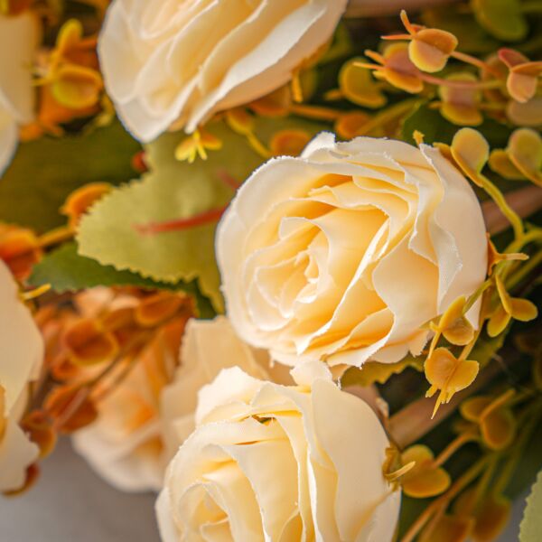 باقة ورد صناعي ناهوند - متعدد الألوان - 12 قطعة