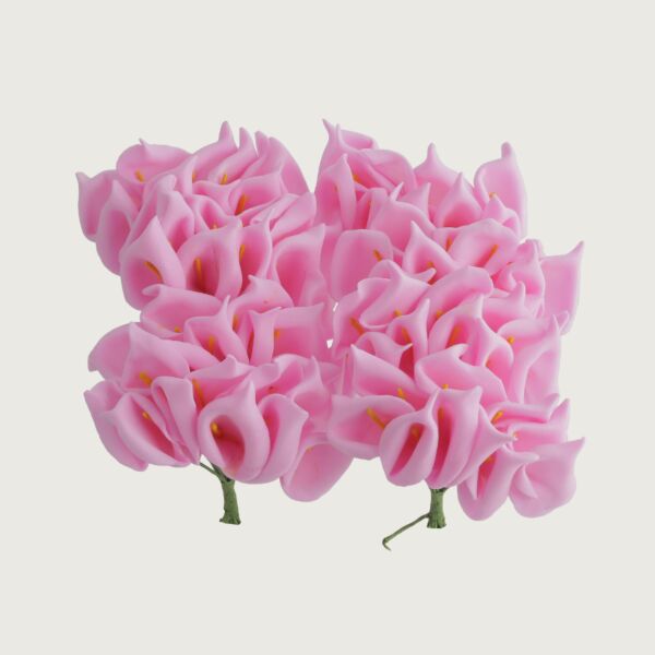 باقة ورد كالا صناعي - وردي - 12 قطعة