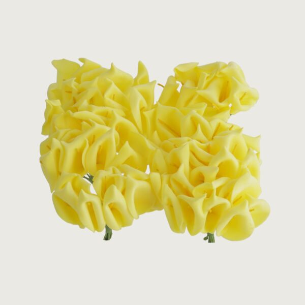 باقة ورد كالا صناعي - أصفر - 12 قطعة