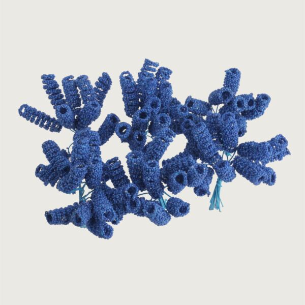 ورد سويرل صناعي مبروم - أزرق - 12 قطعة