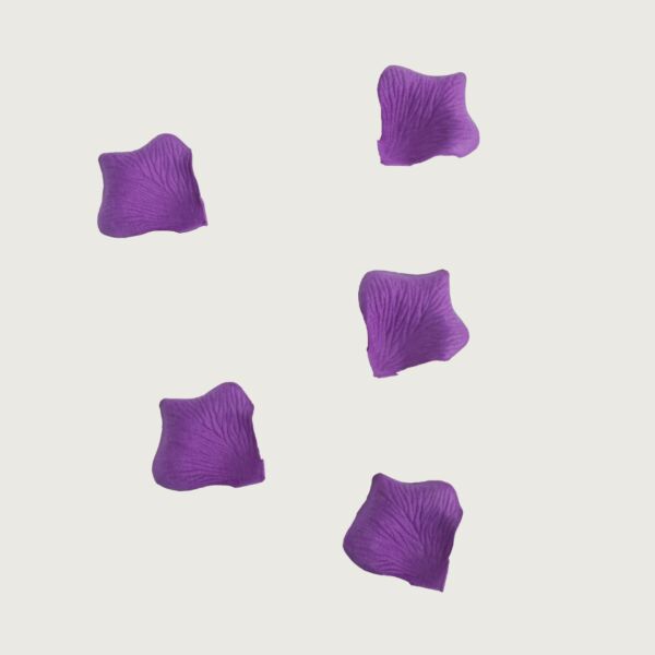 بتلات ورد رونا صناعية - بنفسجي - 12 قطعة