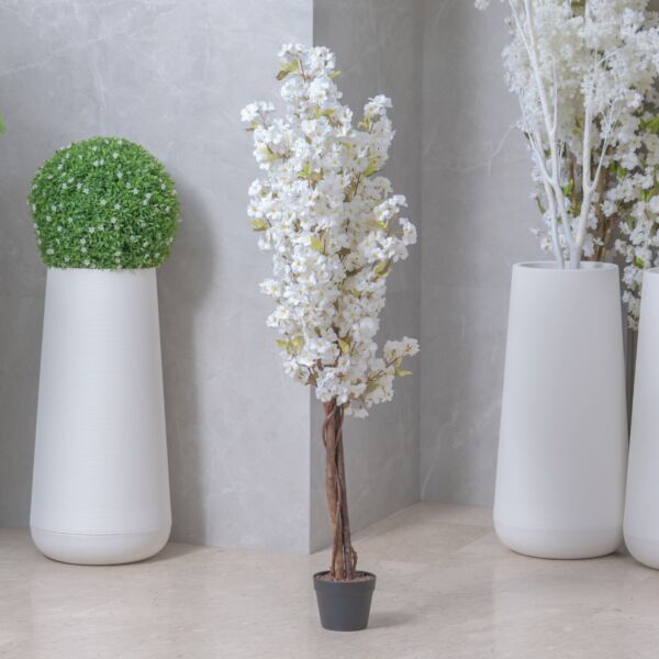 شجرة صناعية شيترا - ابيض وبني