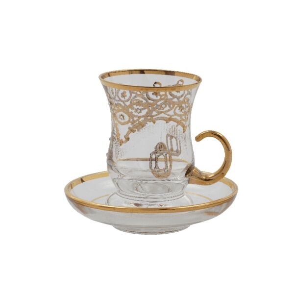 طقم شاي نون - ذهبي 