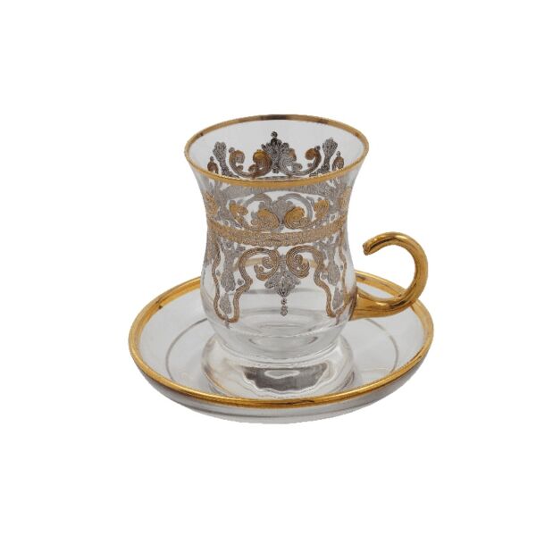 طقم شاي بنقوش ذهبية هالن