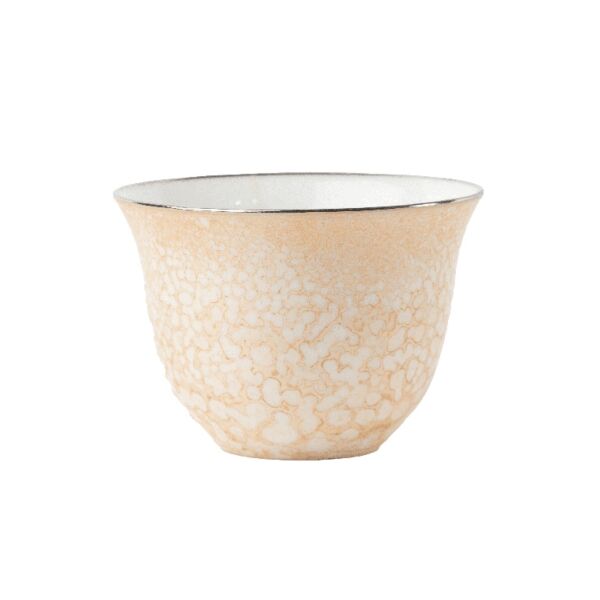 طقم قهوة عربية ستة قطع - كريمي وابيض