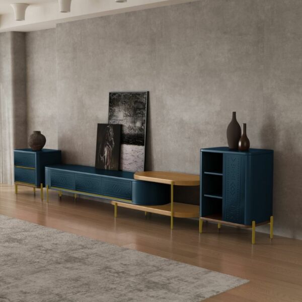 طاولة تلفزيون من مجموعة عوجا الدرعية - تركواز