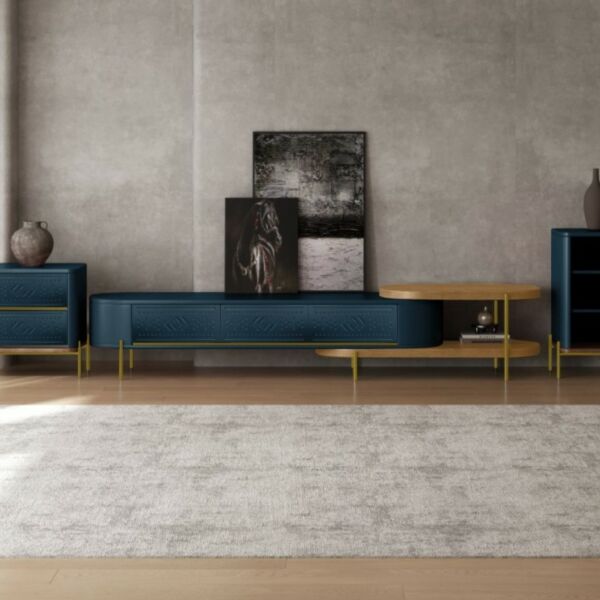 طاولة تلفزيون من مجموعة عوجا الدرعية - تركواز