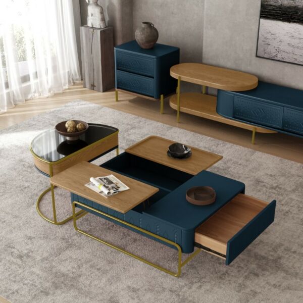 طاولة قهوة من مجموعة عوجا الدرعية - تركواز