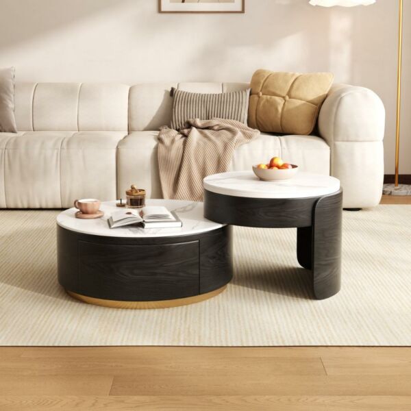 طاولة قهوة قطعتين سيدناي - اسود