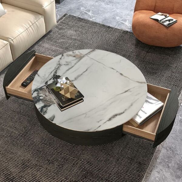 طاولة قهوة رومان 100 سم - اسود