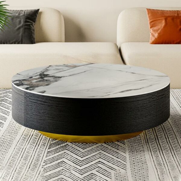 طاولة قهوة رومان 90 سم - اسود