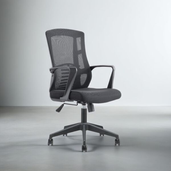 كرسي مكتب ظهر متوسط بلنس - اسود