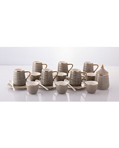 DA-3096-GRYطقم قهوة وشاي مكون من 26 قطعة