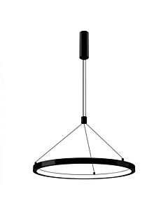 Black Ring Pendant Light 60Cm 35W Warm Light