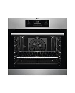 فرن أيه إي جي 60 سم مدمج - بلت ان - متعدد الوظائف مع تقنية توزيع الحرارة المتساوي - ستانليس ستيل