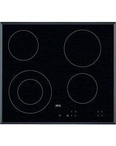 سطح أيه إي جي 60 سم كهربائي سيراميك مدمج - بلت ان - 4 عيون و تحكم باللمس بدون ايطار - أسود