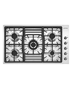 سطح غاز سميج 90 سم مدمج - بلت ان - 5 عيون مع حوامل ثقيله - ستيل