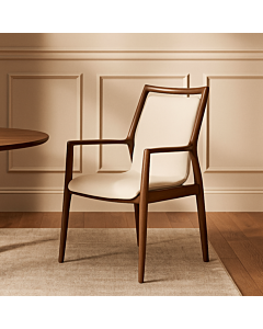 Manvel Dining Chair - Cream and Brown