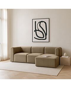 Kina Corner Sofa - 3 Pieces - Brown