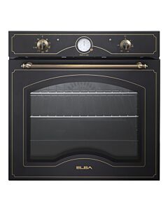 60 cm Italian Built-In Electric Oven - 9 Functions - 74 Liters - ELBA - Dark Brown and Transparent