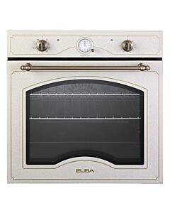 60 cm Italian Built-In Electric Oven - 9 Functions - 74 Liters - ELBA - Cream and Transparent