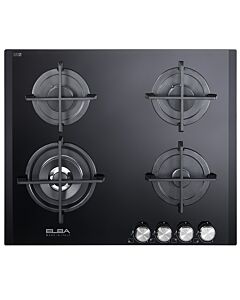 60 cm Italian Ceramic Gas Built-In Hob - ELBA - Black