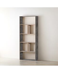 Siempry 5 Storey Shelf Unit  Grey and Beige